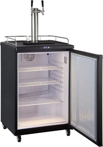 Vista 7 de Kegco Dispensador de barriles, negro, 2 grifos