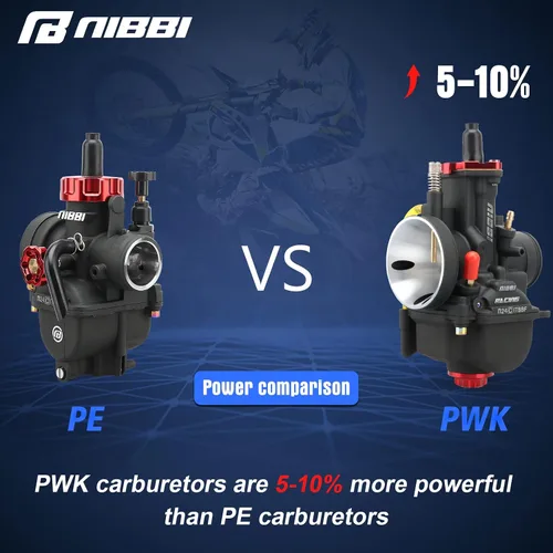 Vista 6 de NIBBI Carburador PWK24mm, apto para motor de motocicleta de 125cc—150cc con jets de carburador para DirtBike MiniBike Pit Bike GY6 ATV