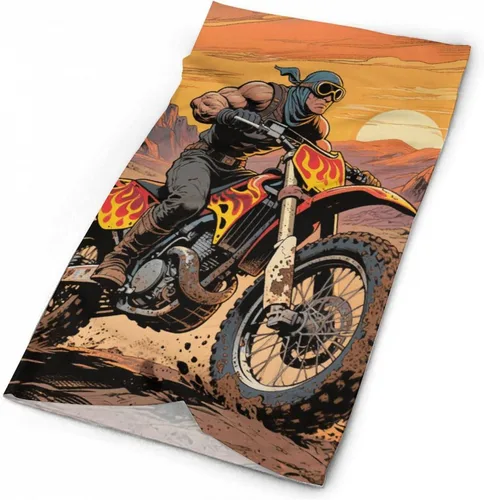 Vista 3 de Neck Gaiter Upf 50 Sun Protection Motocross Dirt Bike Face Mask Cover Moisture Wicking & Quick Dry Neckerchief Seamless Headwear Ski Gaiter