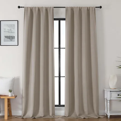 Vista 71 de Gwine Cortinas opacas para dormitorio, 54 pulgadas de largo, paneles de cortina de ventana con aislamiento térmico y reducción de ruido, cortinas