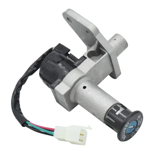 Vista 3 de Juego de cerradura de interruptor de encendido de 4 cables para ciclomotor chino GY6 125cc 150cc, interruptor de llave principal de enchufe de 4