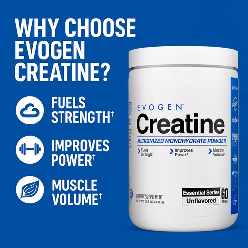 Vista 4 de Evogen Monohidrato de creatina en polvo – Creatina micronizada para mujeres y hombres Suplemento en polvo de creatina pura para fuerza, potencia