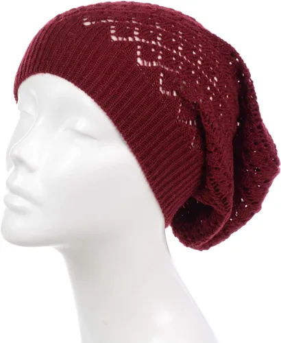 Vista 4 de BYOS - Gorro de punto de ganchillo ligero y holgado para mujer