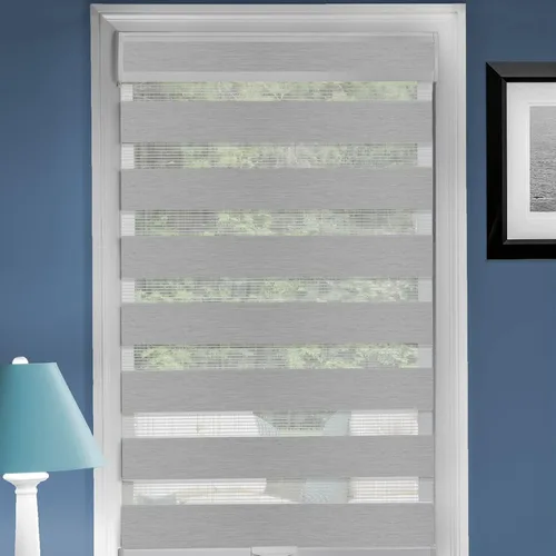 Vista 7 de Achim Home Furnishings persiana sin cuerda Celestial Sheer - Pantalla de doble capa Elevación inalámbrica y cobertura de ventana de control