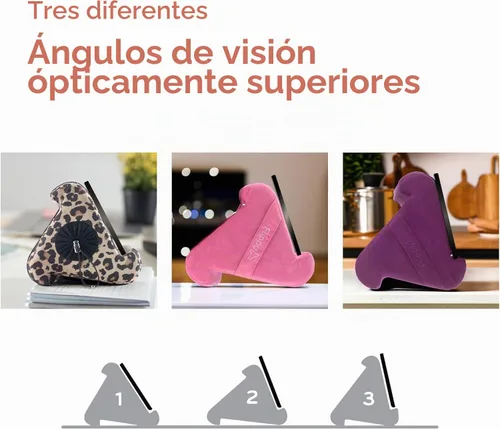 Vista 5 de Flippy Soporte de almohada original para tablet y soporte para iPad, regalo para amantes de los libros y lectores, soporte multiángulo con BlueHue