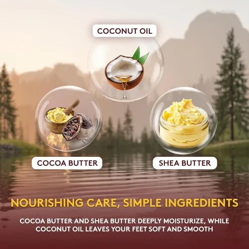 Vista 6 de OKAY Exfoliante para pies de manteca de cacao natural, 6 onzas