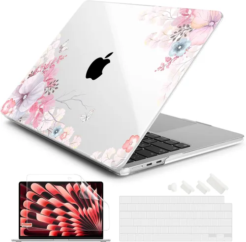 Vista 22 de Batianda Estuche Premium para Nuevo MacBook Air de 15 Pulgadas 2025 M4 2024 2023 con Chip M3 M2 Modelo A3241/A3114/A2941, Estuche Protector de Olas