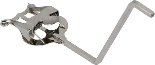 Vista 7 de Yibuy Sax Abrazadera Clip Lira para Saxofón Alto Tenor Banda Para Marcha Clips Plata