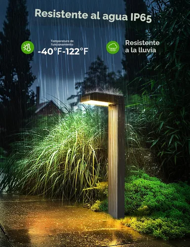 Vista 5 de COXSENI Paquete de 6 luces solares para caminos al aire libre, 3 colores en 1, iluminación de paisaje brillante con modos blancos fríos/cálidos/luz