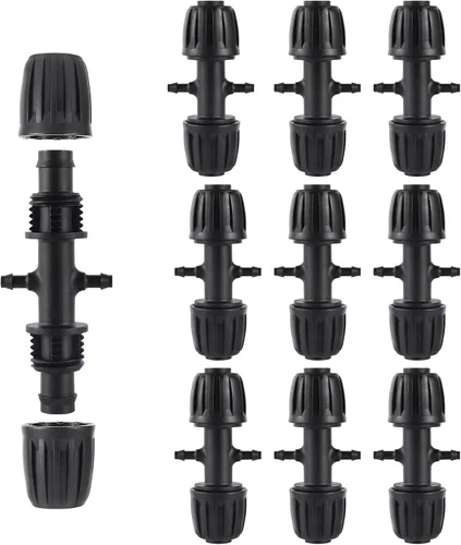 Vista 8 de Accesorios de tubería de riego de 1/2 pulgada para (1/2 pulgada de diámetro interior x 0.6-0.63 pulgadas de diámetro) 0.630 in de tubería de goteo