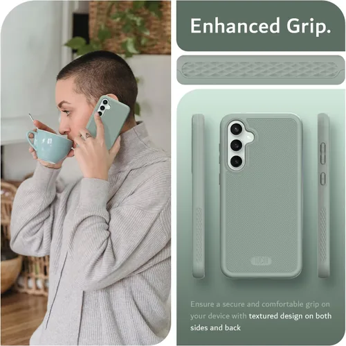 Vista 5 de TUDIA MergeGrip Magsafe - Funda protectora para Samsung Galaxy S23 FE 2023, de doble capa, a prueba de golpes, grado militar, antideslizante Green