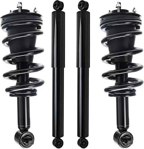 Vista 108 de Detroit Axle - Kit de amortiguadores de 4 puntales para Ford Escape 14-19, 2 puntales delanteros con resorte helicoidal 2 amortiguadores traseros