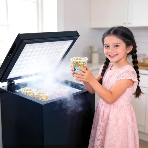 Vista 5 de Congelador de pecho 40 - Temperatura súper ultra baja - Control electrónico de 14 ℉ a -40 ℉ -2 cestas extraíbles1 ° F Control preciso de Negro
