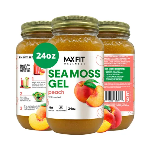 Vista 22 de Gel de musgo marino crudo (12 sabores) de 24 onzas, gel de musgo marino dorado silvestre de Santa Lucía 92 vitaminas y minerales puro crudo +
