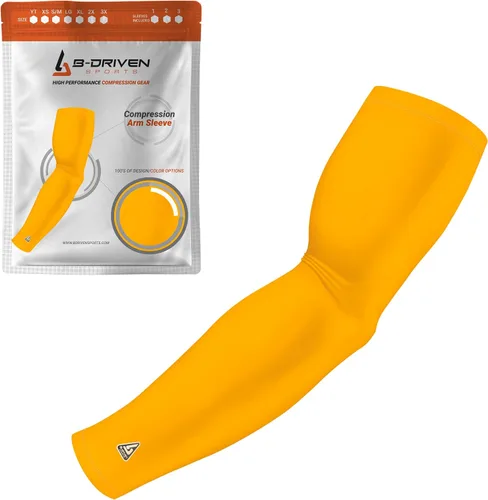Vista 32 de B-Driven Sports Manga de Compresión Pro-Fit para Brazo - Deportes Atléticos Baloncesto, Fútbol, Sóftbol, Carrera, Juegos, - nan (1 unidad)