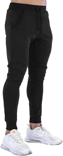 Vista 2 de Wangdo Pantalones deportivos ajustados para hombre, pantalones de entrenamiento para gimnasio, pantalones deportivos cónicos, pantalones deportivos