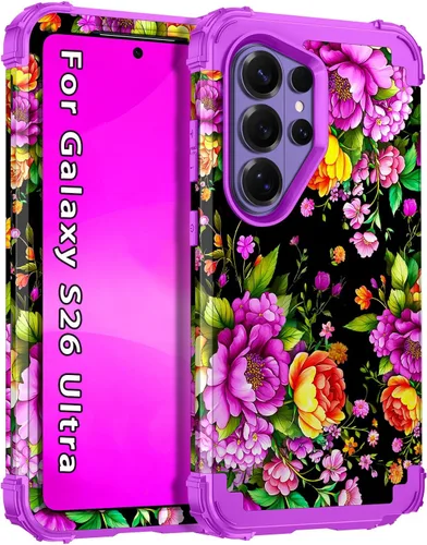 Vista 93 de Miqala Funda para Galaxy S21 FE 5G, brilla en la oscuridad, tres capas, resistente, protección a prueba de golpes, parachoques de plástico