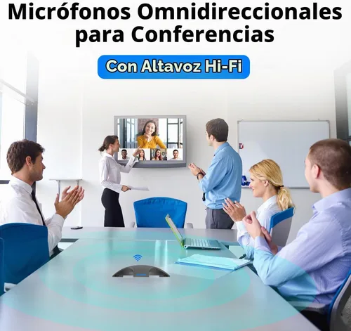 Vista 2 de TOALLIN S68 - Altavoz, micrófonos inalámbricos para conferencias con altavoz