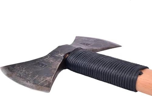 Vista 8 de Envoltura de mango de hacha de ajuste universal, cuerda encerada para hachas y hachas de campamento, guardia/envolturas de hacha barbuda vikinga
