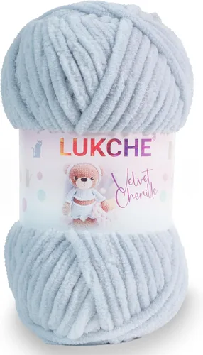 Vista 27 de Hilado de chenilla de terciopelo para amigurumi y punto de crochet súper voluminoso 100 gr (69,0 m) (Grosor del hilo 8 mm) (Verde espárrago) 1