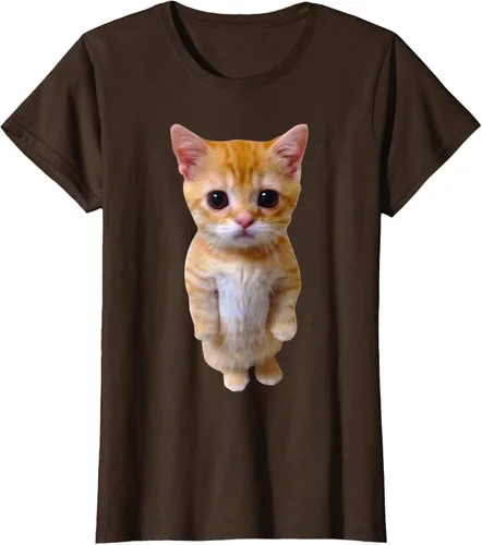 Vista 18 de El Gato Meme Sad Crying Cat Munchkin Kitty Meme Camiseta de moda Small Negro