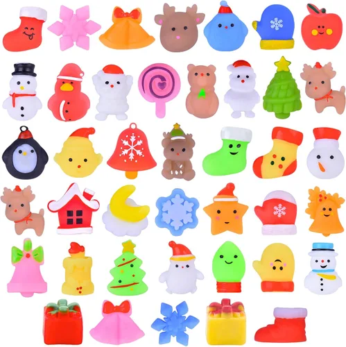 Vista 12 de 30 piezas de juguetes esponjosos Kawaii, juguetes blandos Mochi para niños, recuerdos de fiesta, mini juguetes esponjosos para aliviar el estrés