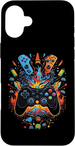 Vista 22 de iPhone 16 Gamer Aesthetic Graphic Gaming Video Games Boys Teens Kids Case