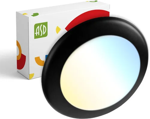Vista 22 de ASD Paquete de 6 luces LED de disco de 4 pulgadas, 10 W 5CCT 2700K-5000K 685LM CRI90+, lámpara de techo regulable, disco de montaje en superficie
