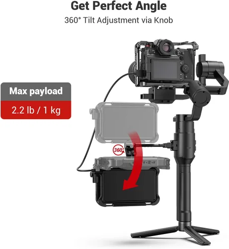 Vista 3 de SMALLRIG Soporte de monitor de cámara ajustable para DJI Ronin-S/Ronin-SC y ZHIYUN Crane 2S/Crane 3/3S/WEEBILL-S y MOZA AirCross 2 Gimbals - 2889