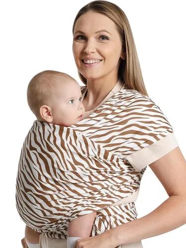 Vista 9 de Portabebés a la moda, diseño ergonómico de manos libres, elástico y ergonómico para bebés de 7 a 35 libras, suave y cómodo