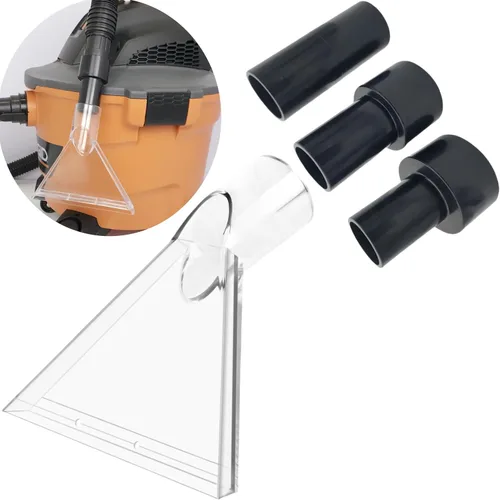 Vista 9 de Happy Tree Accesorio de extracción transparente con reductor de 2-1/2 pulgadas para tapicería, limpieza de alfombras y detalles automáticos