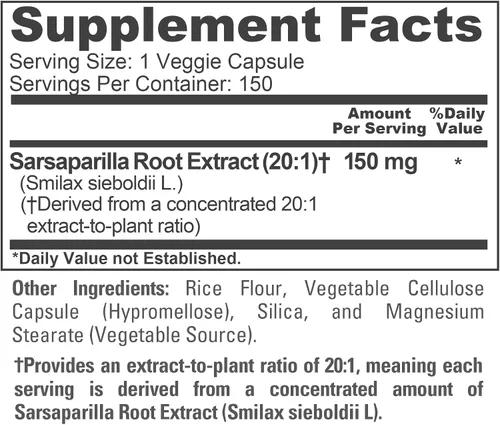 Vista 4 de NusaPure Cápsulas de raíz de zarzaparrilla, 150 mg, 150 cápsulas vegetales (sin OMG, veganas)