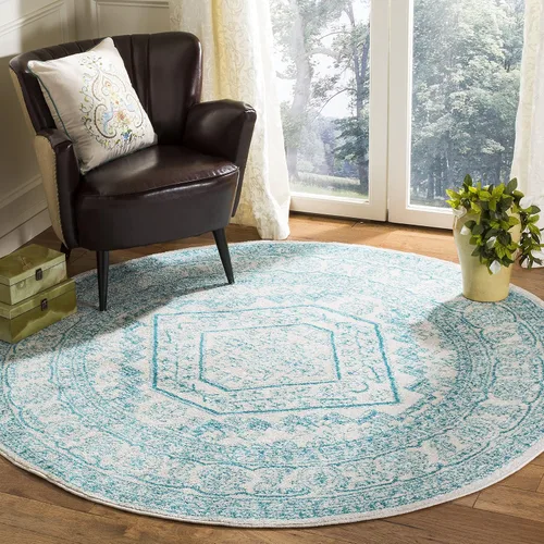 Vista 113 de SAFAVIEH ADR108B - Tapete de la colección Adirondack, 2 pies 1 pulgada x 6 pies, marfil y plateado, diseño de medallón oriental, no desprende