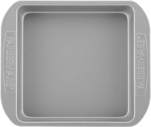 Vista 7 de Farberware Bandeja antiadherente para hornear con tapa/molde antiadherente para tartas, rectangular, 9 x 13 pulgadas, gris y cuadrado, 9 pulgadas