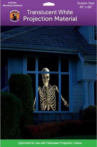 Vista 7 de Pantalla de proyección trasera holográfica con accesorios de montaje para proyectar videos de Halloween (5 x 9 pies y 40 x 60 pulgadas)