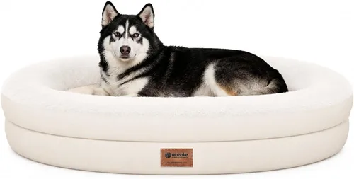 Vista 40 de Cama ortopédica lavable grande para perros: Cama de espuma viscoelástica impermeable para mascotas con refuerzos - Funda ortopédica extraíble