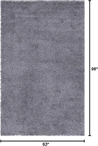Vista 584 de Unique Loom Colección Davos Shag - Alfombra Lino