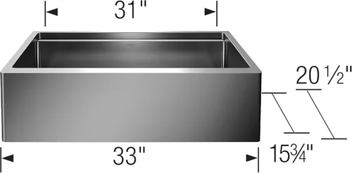 Vista 11 de BLANCO Quatrus R15 Ergon Delantal Super Single Farmhouse Fregadero de cocina