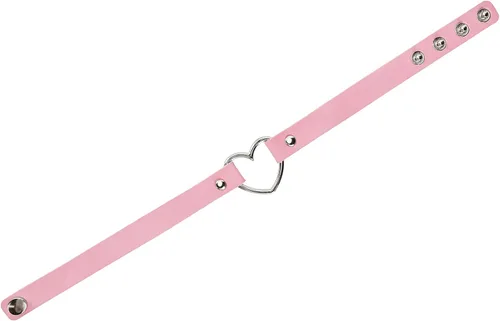 Vista 2 de Gargantilla de piel sintética ajustable con corazón para mujer