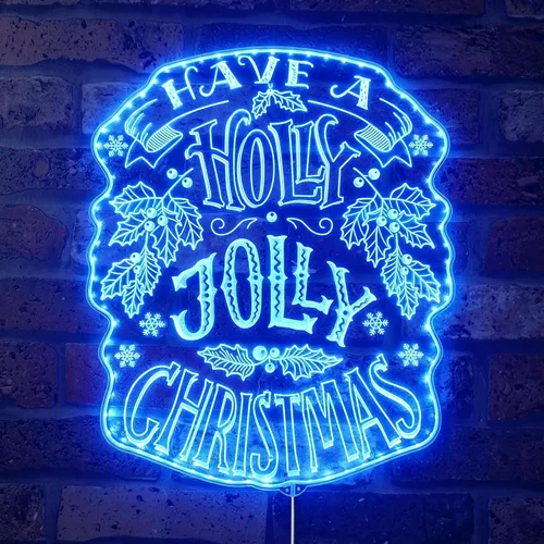 Vista 21 de ADVPRO Regalos de árbol de Navidad presenta luces RGB Dynamic Glam LED Sign - Forma de corte a borde - Decoración de pared inteligente 3D