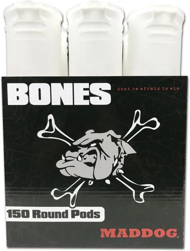 Vista 9 de Maddog 150 cápsulas redondas de paintball de huesos Tubos duraderos de recarga rápida para torneos y recreativos Speedball Woodsball Paquete de 6