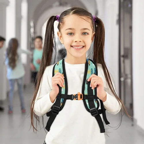 Vista 9 de Tractors - Mochila sin costuras para niños pequeños, mochila escolar para niños y niñas, bolsa preescolar para jardín de infantes, Tractores