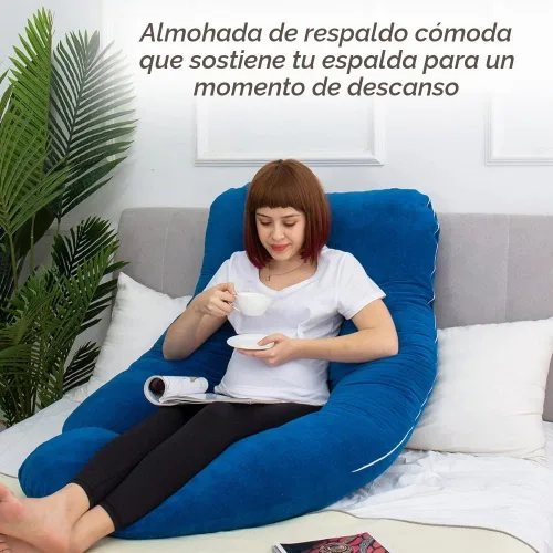 Vista 8 de Almohadas de embarazo de 60 pulgadas para dormir, almohada corporal extra grande en forma de U, almohada de embarazo, almohada de maternidad