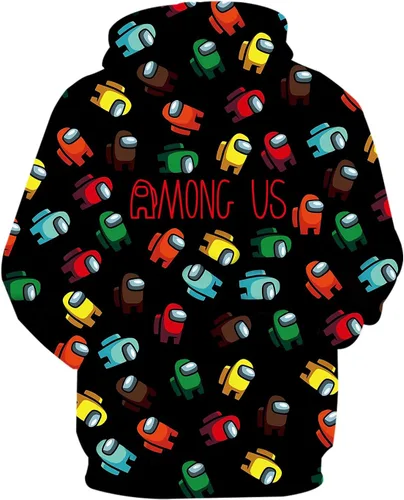Vista 2 de LIUCIGF Sudadera con capucha con capucha y bolsillos con estampado 3D de animé para niños y niñas