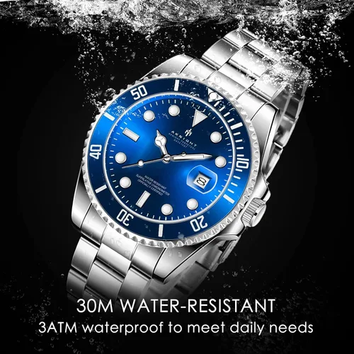 Vista 6 de BENYAR AKNIGHT Watches for Men, Waterproof Male Watch Luminous Chronograph Analog Quartz Movement Mens Watches, Stylish Men's Wrist Watch with