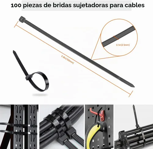 Vista 7 de [Usado] Kit de organización de cables, 4 fundas para cables, 28 clips autoadhesivos, 29 soportes para cables, 10+2 rollos de correas organizadoras