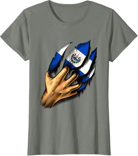 Vista 13 de El salvador bandera camisa salvadoreña en mi