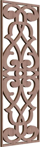 Vista 83 de 9 3/8"W x 24 3/8"H x 1/4"T Bellaire Decorativos Paneles de pared de madera calado, abedul