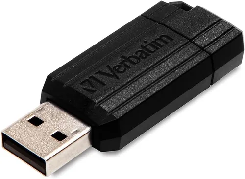 Vista 8 de Verbatim 8GB Pinstripe USB 2.0 Flash Drive Retractable Thumb Drive - Negro