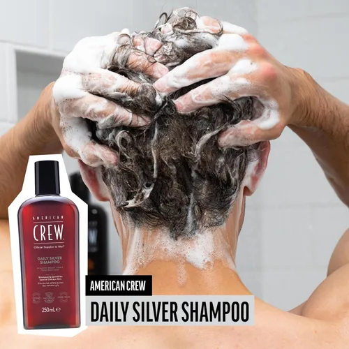 Vista 3 de American Crew Champú para hombre, champú diario plateado, derivado de forma natural, fórmula vegana, 8.4 onzas líquidas